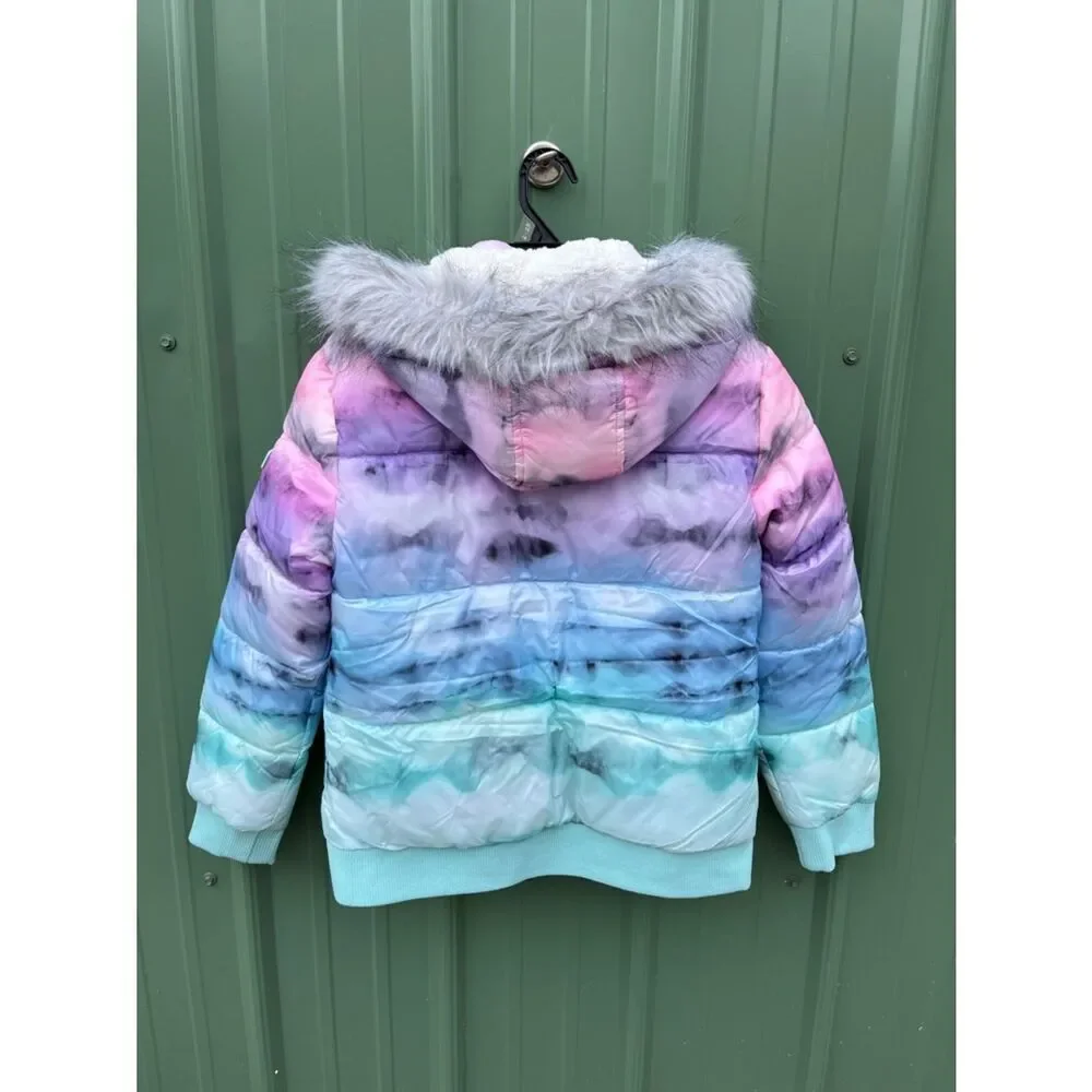 Girls Justice Matte Puffer Bomber Coat Size XL